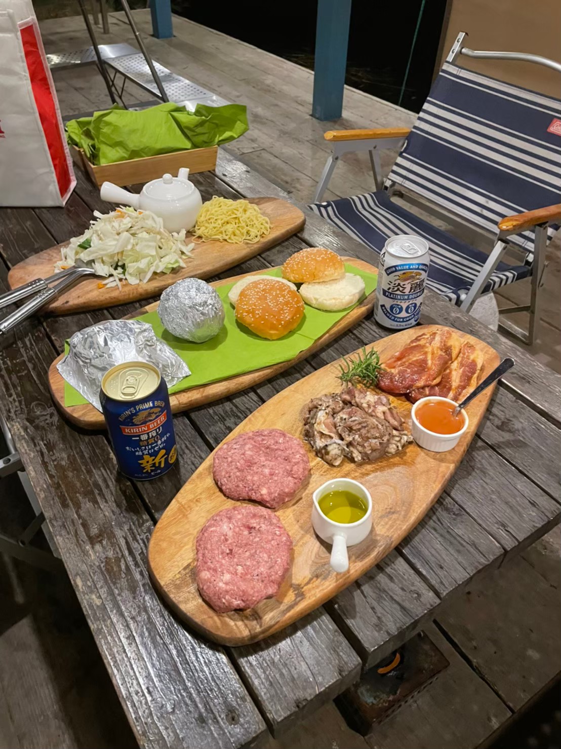 River side village Loaで楽しんだBBQ食材とドリンク