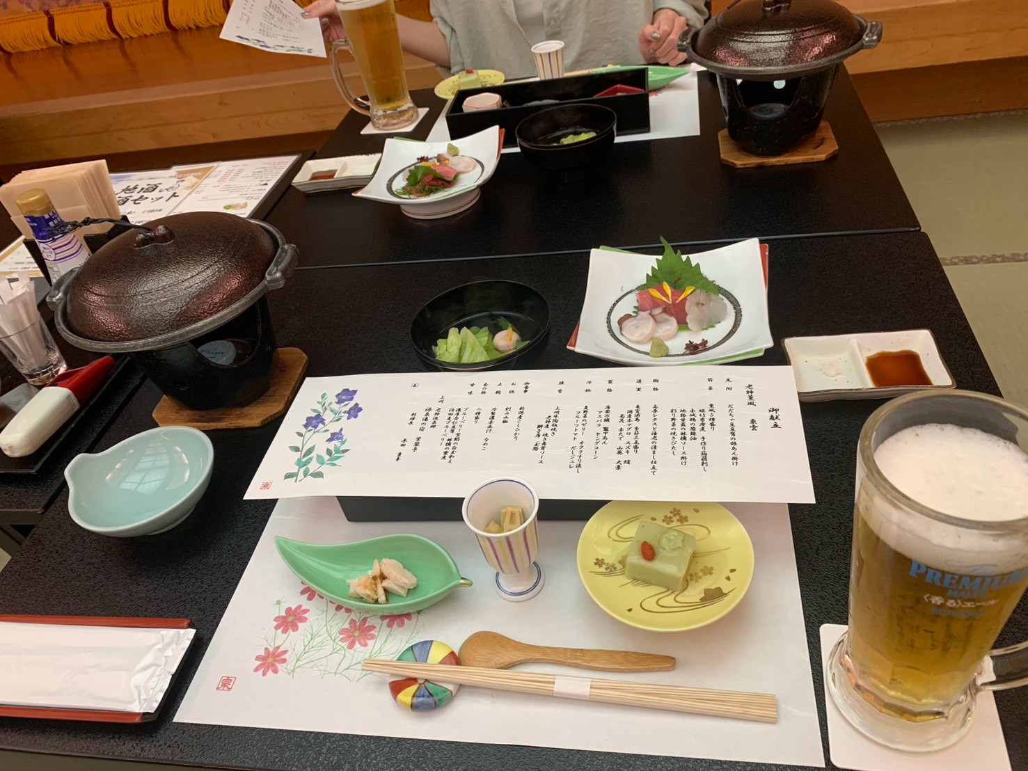 紫翠亭の上州牛付き会席料理