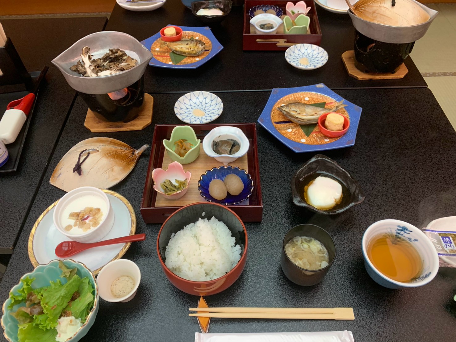 紫翠亭の和食朝食